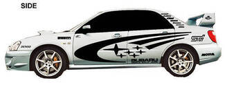 Kit di decalcomanie in vinile Subaru Impreza Wrx Sti Wrc Full Rally Stars qualsiasi colore a grandezza naturale 1