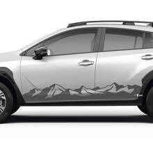 Kit di decalcomanie in vinile per battitacco Mountain Style per Subaru Crosstrek_3
