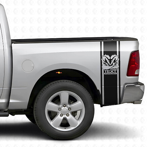 Kit di Adesivi in Vinile Personalizzati Stile Hemi per Strisce Laterali Posteriori per Dodge Ram