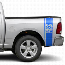 Kit di Adesivi in Vinile Personalizzati Stile Hemi per Strisce Laterali Posteriori per Dodge Ram_2