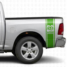 Kit di Adesivi in Vinile Personalizzati Stile Hemi per Strisce Laterali Posteriori per Dodge Ram_3