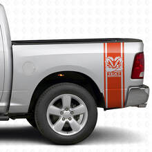 Kit di Adesivi in Vinile Personalizzati Stile Hemi per Strisce Laterali Posteriori per Dodge Ram_4