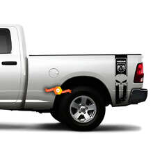 Adesivo in Vinile Strisce Laterali Stile Teschio Punisher Hemi per Dodge Ram 1500-3500_4
