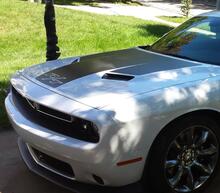 Dodge Challenger R/T specifico dal 2015 al 2017 R/T Scat Pack 392 Adesivo per cofano Decal Stripe Blackout Scatpack
 3