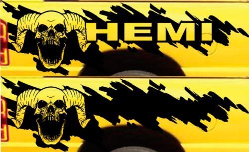 Grafica della decalcomania dell'autoadesivo del vinile del logo del cranio di HEMI Dodge Ram Splash Grunge