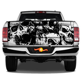 Skulls Grunge Tattoo Grunge Splash Zombies Walking Dead Undead Graphic Wrap Portellone Vinyl Decal Truck Pickup SUV