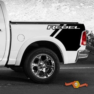 Dodge Ram Rebel Grunge Logo camion decalcomania in vinile grafica lato letto