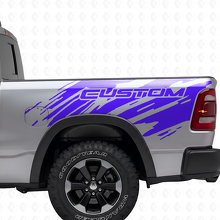 Kit Adesivi in Vinile Stile Splash Grunge per Cassa Laterale Dodge Ram_2