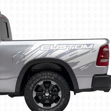Kit Adesivi in Vinile Stile Splash Grunge per Cassa Laterale Dodge Ram_5
