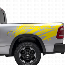 Kit Adesivi in Vinile Stile Splash Grunge per Cassa Laterale Dodge Ram_6