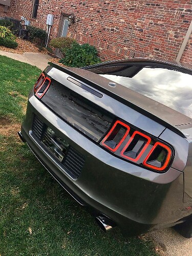 Adesivo in vinile per baule con bandiera americana consumata per musclecar