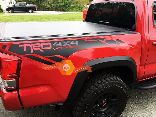 Kit Adesivi in Vinile Stile TRD 4x4 Off Road per Fiancata di Toyota Tacoma o Tundra