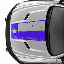Adesivo Vinilico con Bandiera del Texas Invecchiata per Cofano Dodge Ram 2015–2017_2