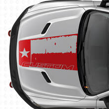 Adesivo Vinilico con Bandiera del Texas Invecchiata per Cofano Dodge Ram 2015–2017_4