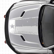 Adesivo Vinilico con Bandiera del Texas Invecchiata per Cofano Dodge Ram 2015–2017_5