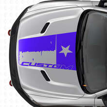 Adesivo in Vinile Personalizzato con Bandiera del Texas Usurata per Cofano Dodge Ram 2015-2017_2