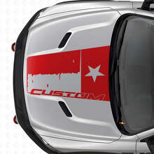 Adesivo in Vinile Personalizzato con Bandiera del Texas Usurata per Cofano Dodge Ram 2015-2017_4