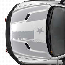 Adesivo in Vinile Personalizzato con Bandiera del Texas Usurata per Cofano Dodge Ram 2015-2017_5