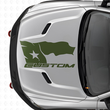Adesivo in Vinile per Cofano con Bandiera Texas in Stile Usurato e Scritta per Dodge Ram 2015-17_3