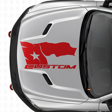 Adesivo in Vinile per Cofano con Bandiera Texas in Stile Usurato e Scritta per Dodge Ram 2015-17_4