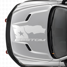 Adesivo in Vinile per Cofano con Bandiera Texas in Stile Usurato e Scritta per Dodge Ram 2015-17_5