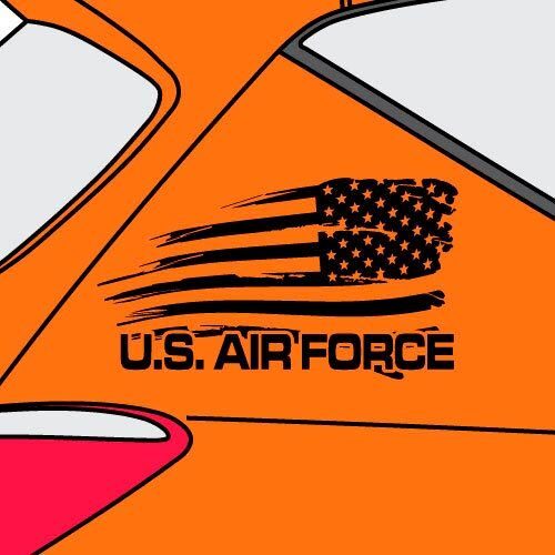 Adesivo in vinile universale della bandiera USA U.S. Air Force