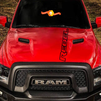 Dodge Ram Rebel Logo Hood Flare Truck Decalcomania grafica in vinile