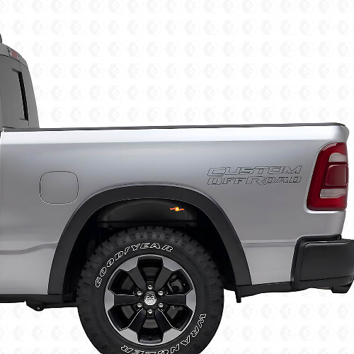 Kit adesivi in vinile con lettere a contorno personalizzate per cassone per Dodge Ram Off Road