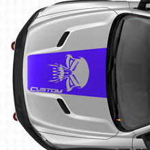 Adesivo in Vinile con Logo Teschio Custom per Cofano Dodge Ram_2