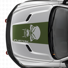 Adesivo in Vinile con Logo Teschio Custom per Cofano Dodge Ram_3