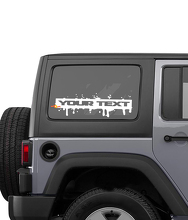 Adesivo in Vinile per Finestrino Laterale con Lettere e Strisce in Stile Vernice Splash 2 per Jeep Wrangler Rubicon Sahara 2
