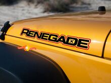 2 pezzi RENEGADE 2 colori adesivo laterale cofano decalcomania parafango grafica JEEP WRANGLER RENEGADE
 2