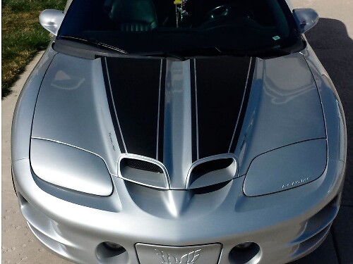 Kit Adesivi in Vinile per Spoiler Tetto Cofano con Doppie Strisce per Pontiac Firebird Trans Am 1998-2002