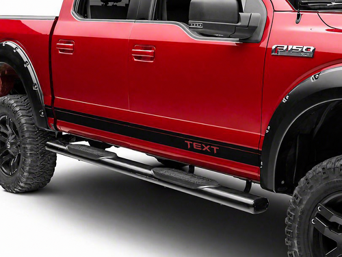 ADESIVO IN VINILE CON BORDI A RIGHE NERE PER PANNELLO LATERALE PER Ford F-150