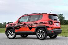 Jeep Renegade Technical Grunge Stripe Sticker Graphic Vinyl Decal Sticker Laterale 2