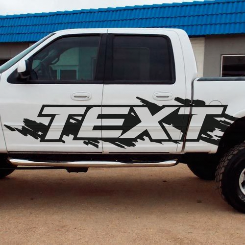 Adesivo Vinile Laterale con Grafica Splash Grunge per Ford F-150