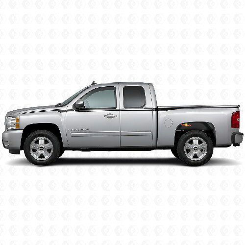 Kit Adesivi in Vinile con Strisce Laterali Decorate per Chevy Silverado 2006-2013