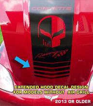 Adesivo in vinile cofano Jake Skull Corvette Racing per Chevrolet Corvette C6_2