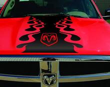 Adesivo in Vinile per Cofano con Fiamme per Dodge Ram 1500 2500 3500 Rebel_2