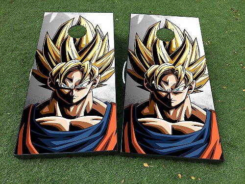 Set di Adesivi in Vinile per Tavola Cornhole Ispirata a Dragon Ball Anime