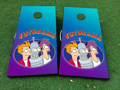 Set di Adesivi in Vinile per Tavola Cornhole Futurama