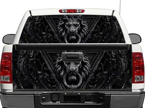 Adesivo in Vinile per Lunotto Posteriore e Portellone Black Lion
