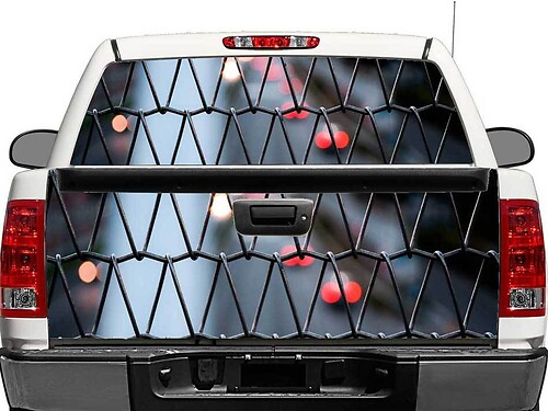 Adesivo in Vinile per Finestrino Posteriore o Portellone City Fence per Pick-up Truck SUV Auto