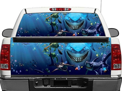 Adesivo in vinile per finestrino posteriore o portellone "Alla ricerca di Nemo" per pick-up e SUV