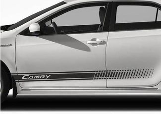 Kit decalcomanie e grafiche in vinile per strisce porta pannello inferiore Toyota Camry 2012 1017 - Camry Stripes
