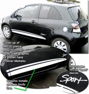 2007-2010 Toyota Yaris / Vitz Liftback Body Graphic Kit 1