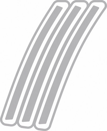 Faux Vent Triple Outline Bar Accent Pair Universale Adesivo in vinile per Chevrolet Camaro 2014-2015