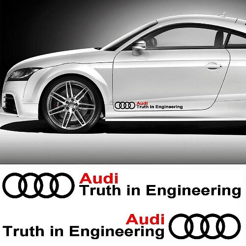 Verità nell'Ingegneria & Adesivo in Vinile con Logo Audi per Porta Audi TT