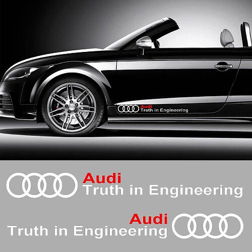 Verità nell'Ingegneria e Adesivo Vinile Laterale con Logo Audi per Audi TT RS