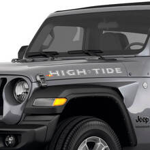 Adesivi in Vinile con Scritta High Tide per Cofano Laterale Jeep Wrangler_3
